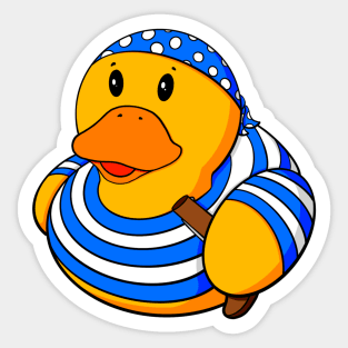Rubber Duck Pirate Sticker